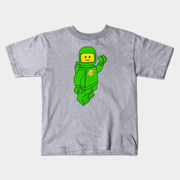 Spaceman! (Green) Kids T-Shirt by HenriDefense